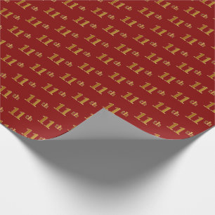 Papier Cadeau Red, Faux Gold 11e (onzième) événement
