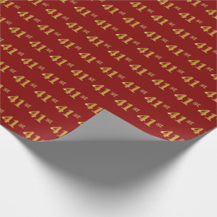 Papier Cadeau Red, Faux Gold 41e (Quarante et unième)
