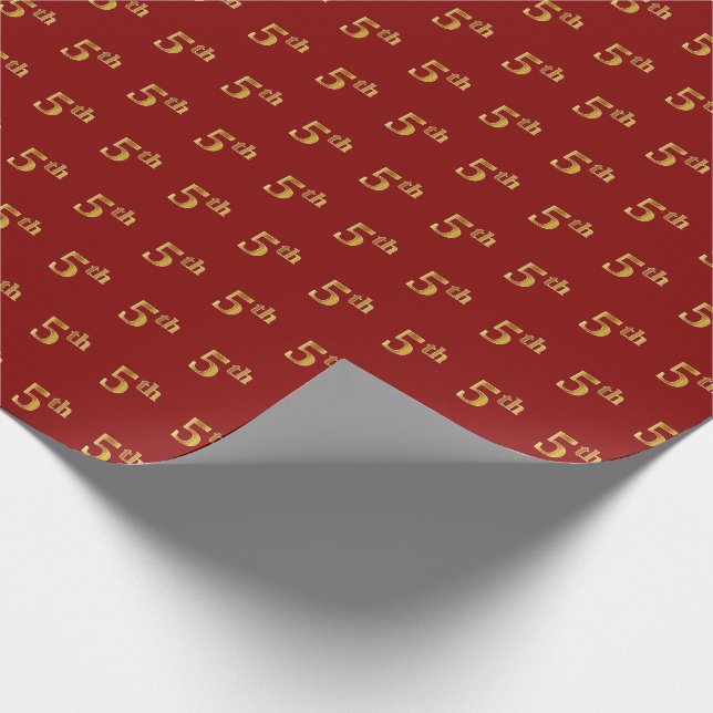 Papier Cadeau Red, Faux Gold 5e (cinquième) événement (Coin)