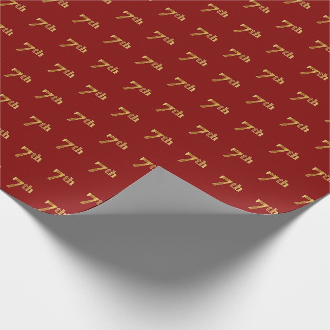 Papier Cadeau Red, Faux Gold 7e (Septième) (Coin)