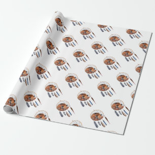 Papier Cadeau Red Fox dormant sur Dreamcatcher
