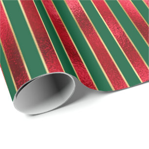 Papier Cadeau Red Green Gold