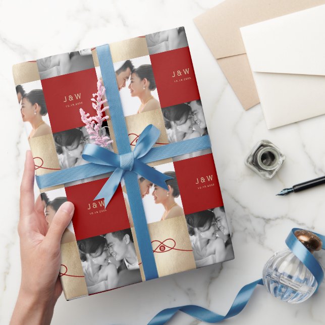 Papier Cadeau Red Knot Union Double Bonheur Mariage chinois (Cadeaux)
