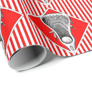 Papier cadeau Red Lacrosse Sports