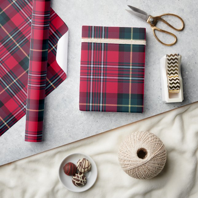 Papier Cadeau Red Tartan (Artisanat)
