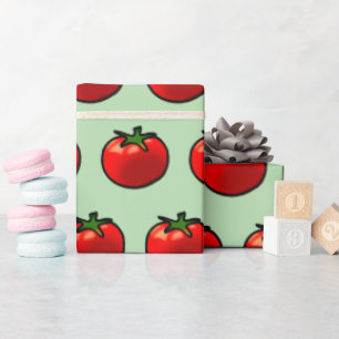 Papier Cadeau Red Tomato Whimsical Custom Art