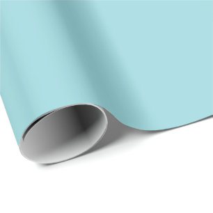 Papier Cadeau Refroidissement Aquarelle Bleu Couleur Solide Impr