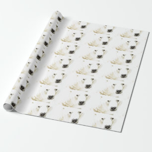 Papier Cadeau Regard glacial d'un ours polaire