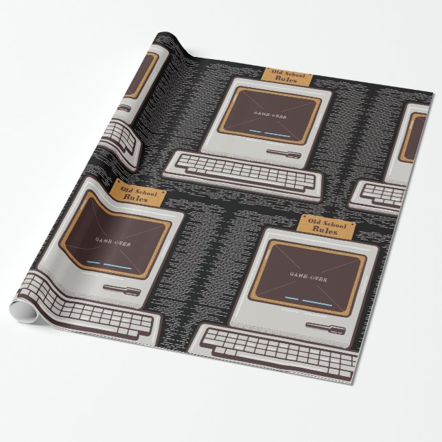 Papier Cadeau Règles Ancienne École Jeu Rétro Informatique Termi (Déroulé)