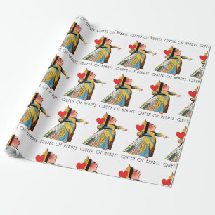 Papier Cadeau Reine de Cœur Alice au Pays des Merveilles Classiq