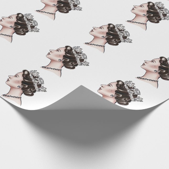 Papier Cadeau Reine Elizabeth II (Coin)