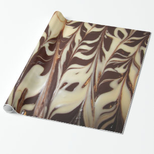 Papier Cadeau Remous de chocolat de blanc et de lait