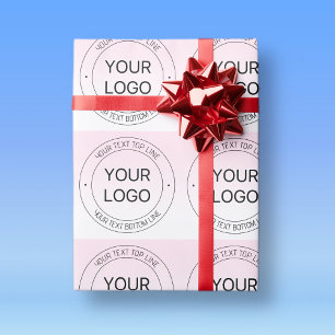 Papier Cadeau Remplacement de logo facile & Texte modifiable Ros