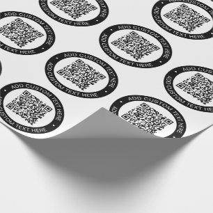 Papier Cadeau Remplacez par votre propre code QR ou image téléch