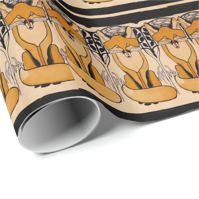 Papier Cadeau Renard (Coin rond)