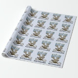Papier Cadeau Renard avec Menorah Antlers Chrismukkah Papier<br><div class="desc">Cette enveloppe cadeau comporte un renne avec des bois de Menorah. Le texte de ce document peut être supprimé ou modifié. Bien que je montre ceci sur un rouleau, vous êtes libre d'acheter cette conception comme des feuilles aussi bien. Et, il est automatiquement défini comme "mat", mais vous pouvez aussi...</div>