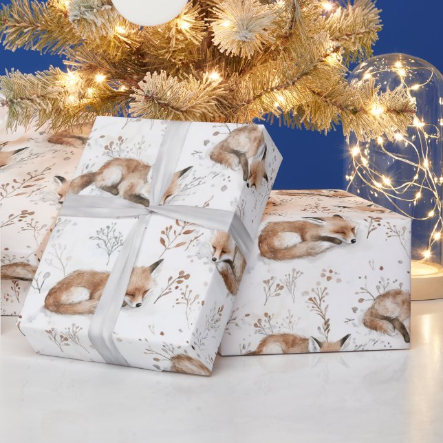 Papier Cadeau Renards Cozy Noël (Vacances)
