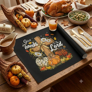Papier Cadeau Rendez grâce au Seigneur Saison Automne