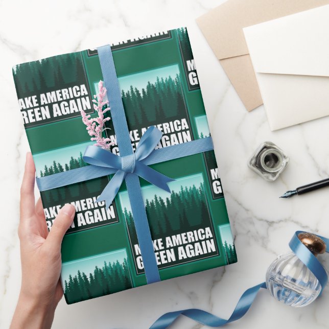 Papier Cadeau Rendre l'Amérique verte (Cadeaux)