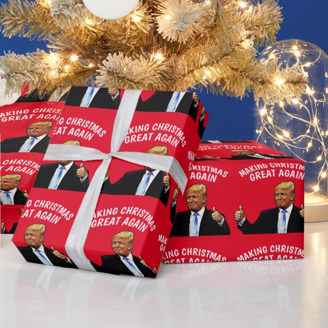 PAPIER CADEAU RENDRE NOËL GRAND NOËL TRUMP NOËL (Vacances)