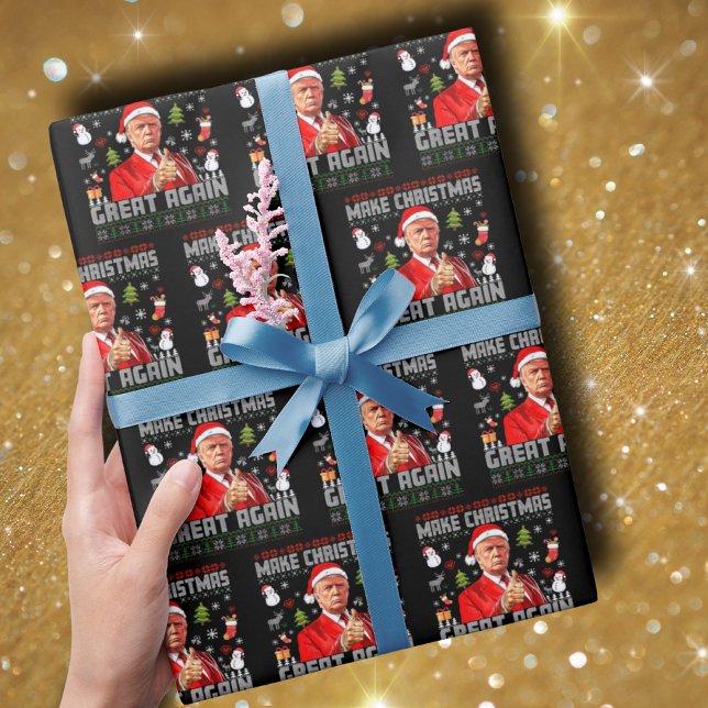 Papier Cadeau RENDRE NOËL GRAND | Trump (Créateur téléchargé)