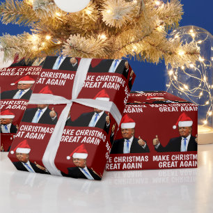 PAPIER CADEAU RENDRE NOËL GRAND TRUMP NOËL