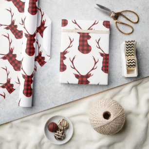 Papier Cadeau Renne à carreaux de Buffalo