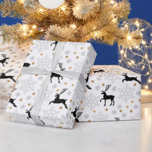 Papier Cadeau Renne Volant 