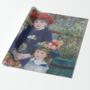 Papier Cadeau Renoir Deux Soeurs Terrasse Français Impressionnis