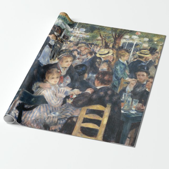 Papier Cadeau Renoir Moulin Danse Galette Fête (Déroulé)