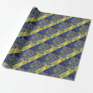Papier Cadeau reproduction de l'art de Van Gogh, L'église d'Auv