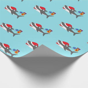 Papier Cadeau Requin de Noël