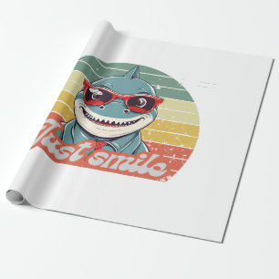 Papier Cadeau Requin drôle vous invite à sourire