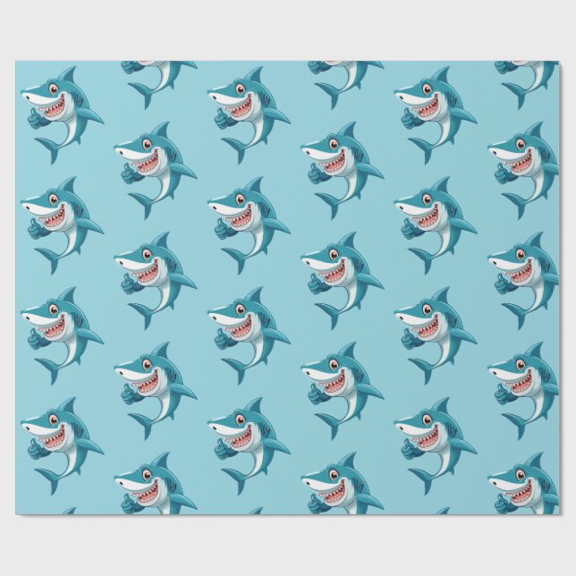 Papier Cadeau Requin mignon (Plat)