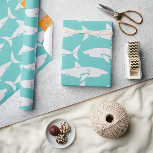 Papier Cadeau Requins (Artisanat)