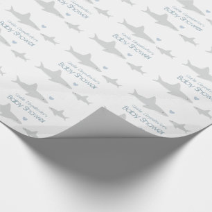 Papier Cadeau Requins mignons avec des mots Papier à enveloppe