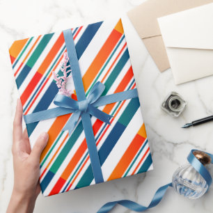 Papier Cadeau Rero Vintage couleurs funky les années 70 80s