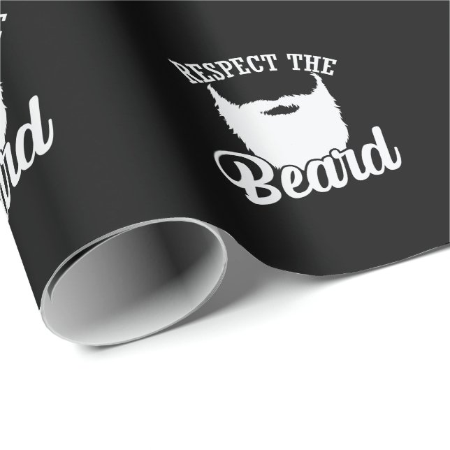 Papier Cadeau "Respect the Beard" (Coin rond)