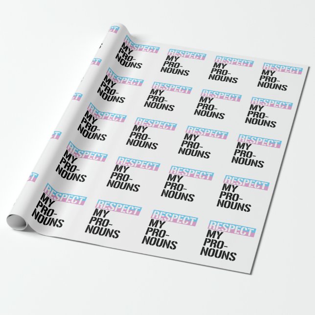 Papier Cadeau Respectez Mes Pronoms (Déroulé)
