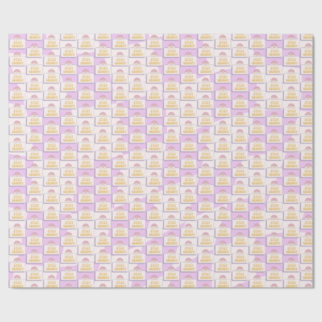 Papier Cadeau Restez Groovy (Plat)