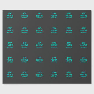 Papier Cadeau Restez Positif – Inspiration Motivation