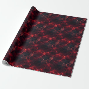 Papier Cadeau Résumé abstrait rouge sur noir 