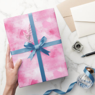 Papier Cadeau Résumé aquarelle rose abstrait