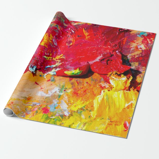 Papier Cadeau Résumé de la palette de l'artiste (Déroulé)