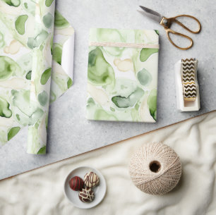 Papier Cadeau Résumé Vert Avocat