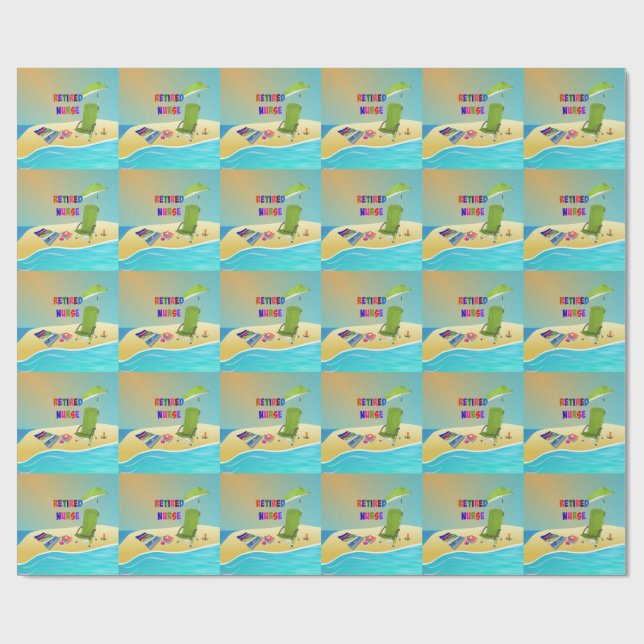 Papier Cadeau Rétired Nurse (Plat)