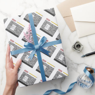 Papier Cadeau Retour à fournitures scolaires Composition Books P