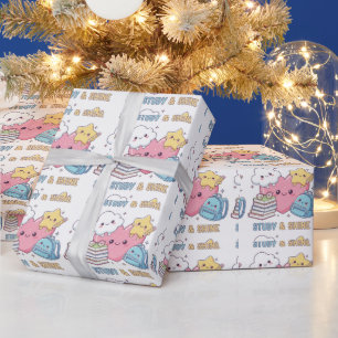 Papier Cadeau Retour à l'école Cute Kawaii Étude et Brillez