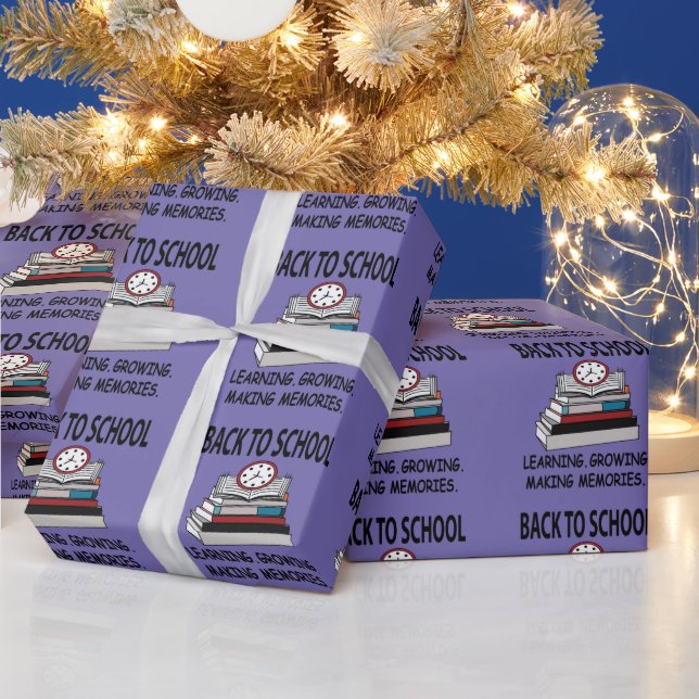 Papier Cadeau Retour à l'école Enseignant Élève  (Vacances)