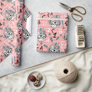 Papier Cadeau Retour au Motif de l'école